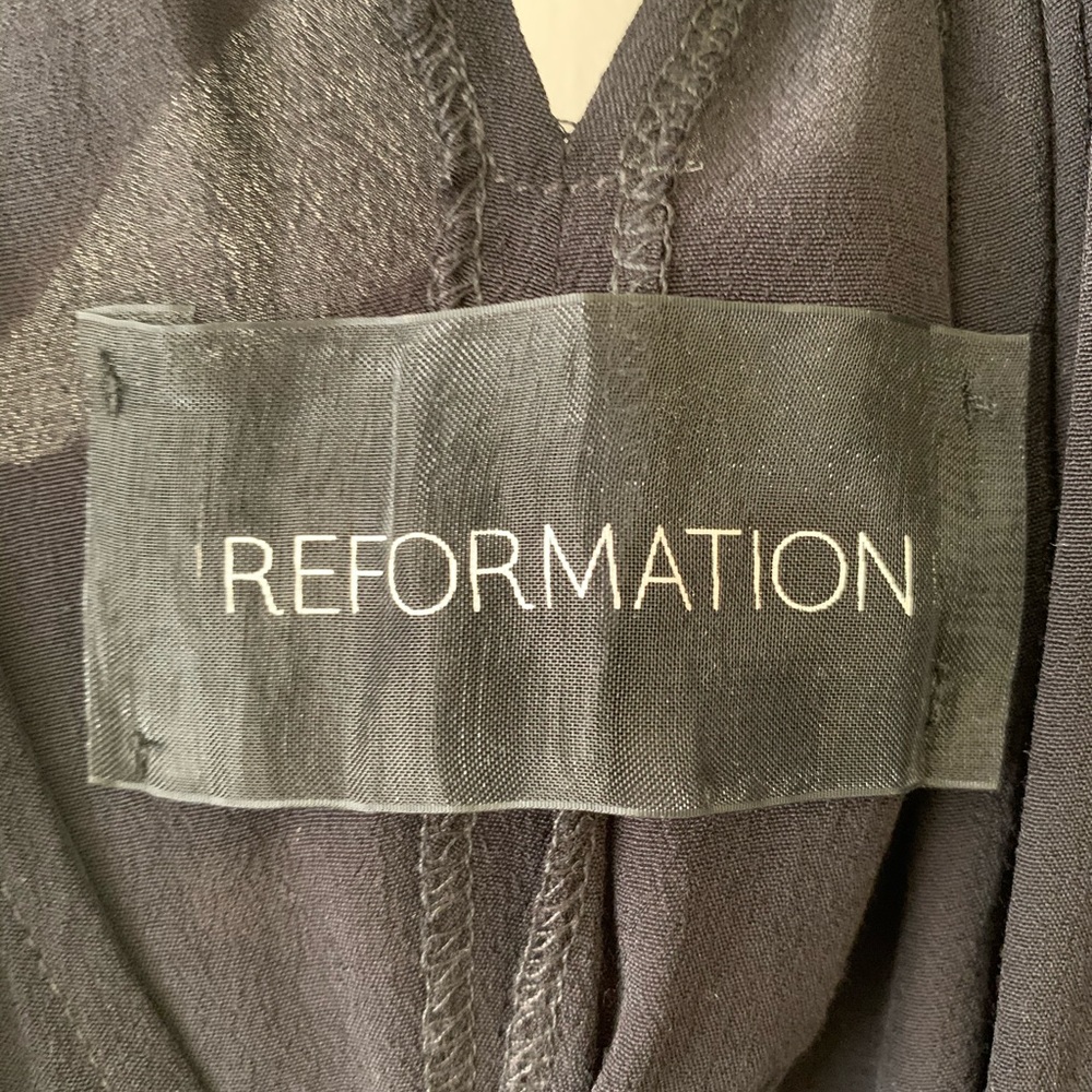 Reformation black trapeze dress vintage